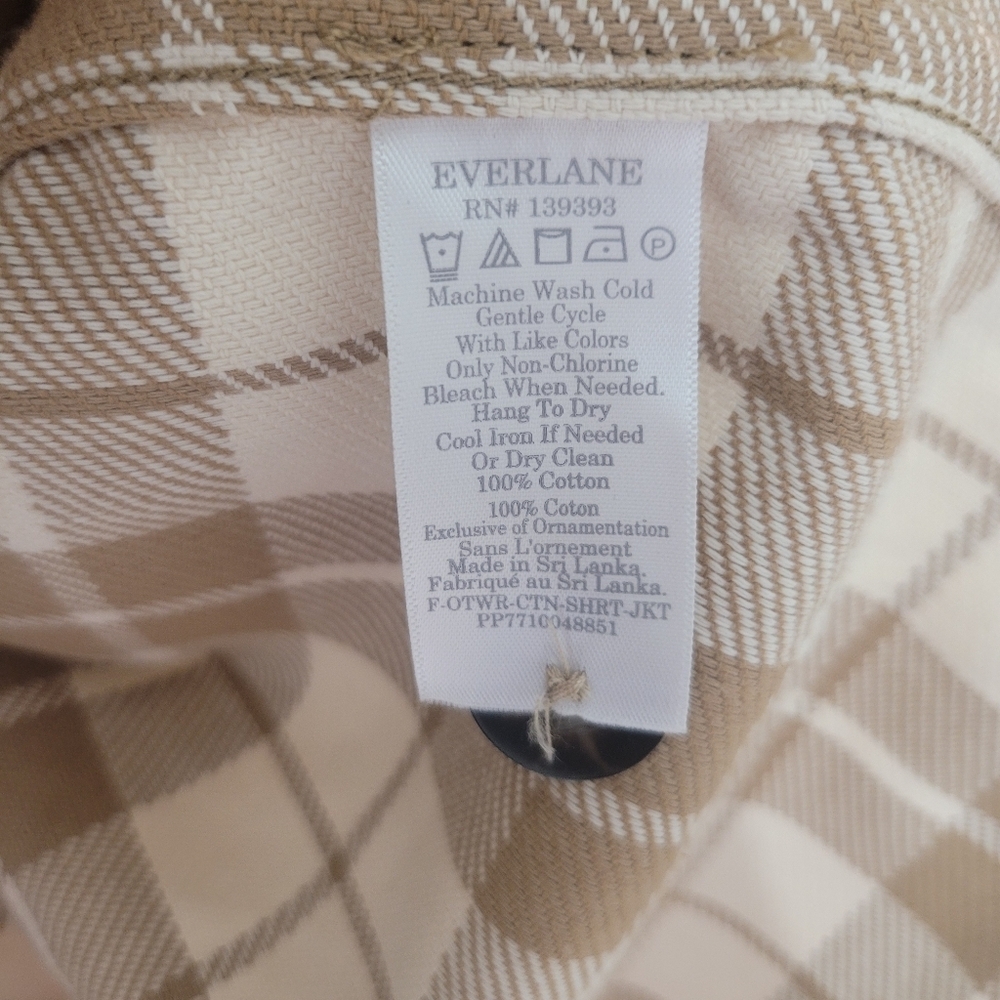 Everlane Beige and Brown Striped Shirt - Picture 9 of 10